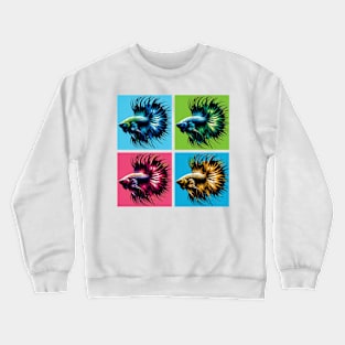 Crowntail Betta - Cool Tropical Fish Crewneck Sweatshirt